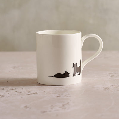 Two Cats Together Mugs, Mixed Set of Two, Limited Edition