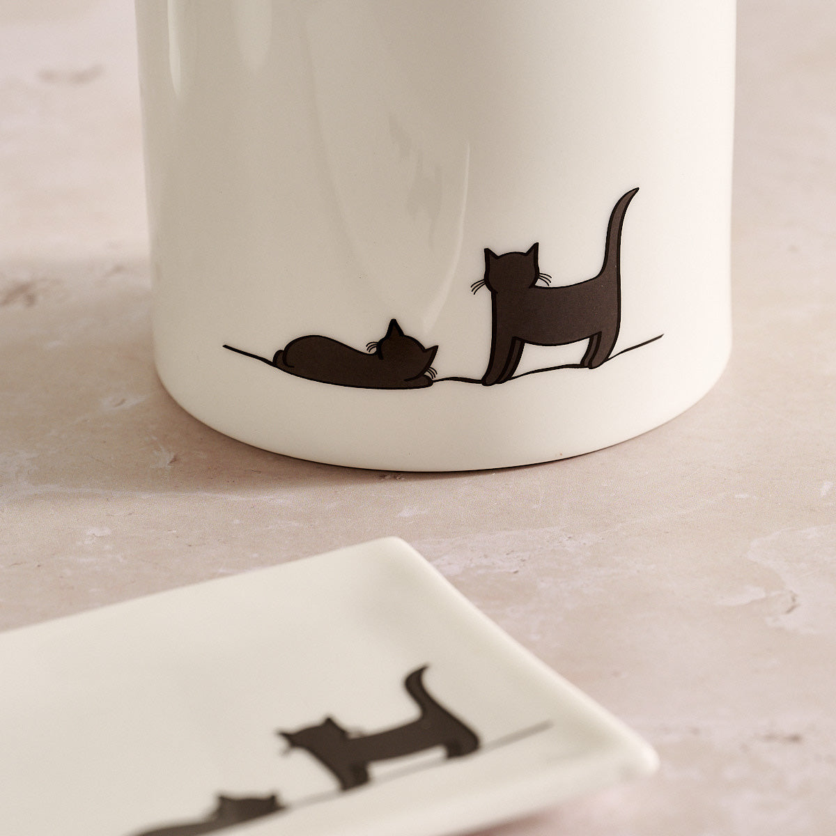 Two More Cats Together Mug and Mini Tray