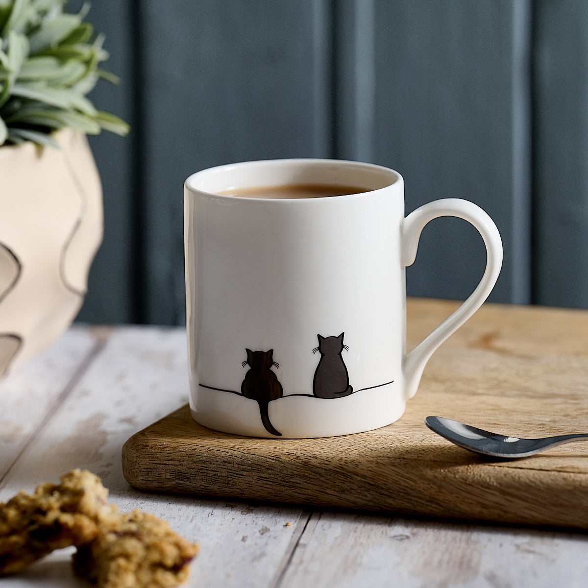 Two Cats Together Mugs, Mixed Set of Two, Limited Edition