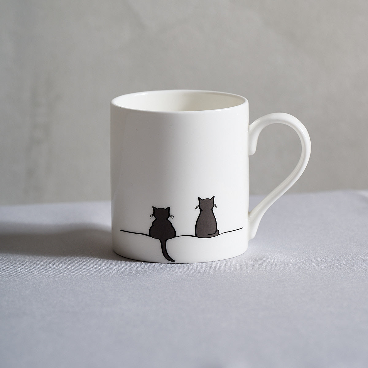 Two Cats Together Mugs, Mixed Set of Two, Limited Edition