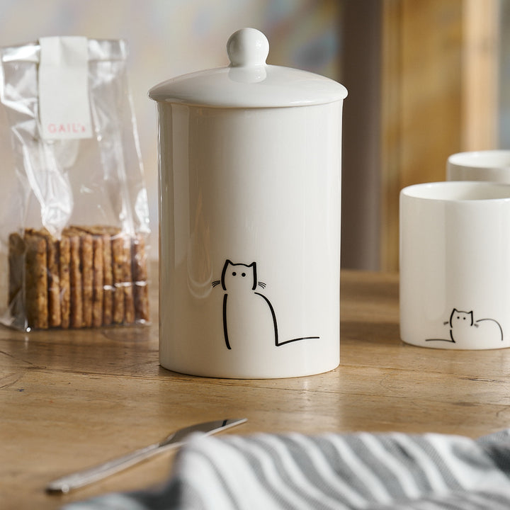 Waiting Cat Storage Jar