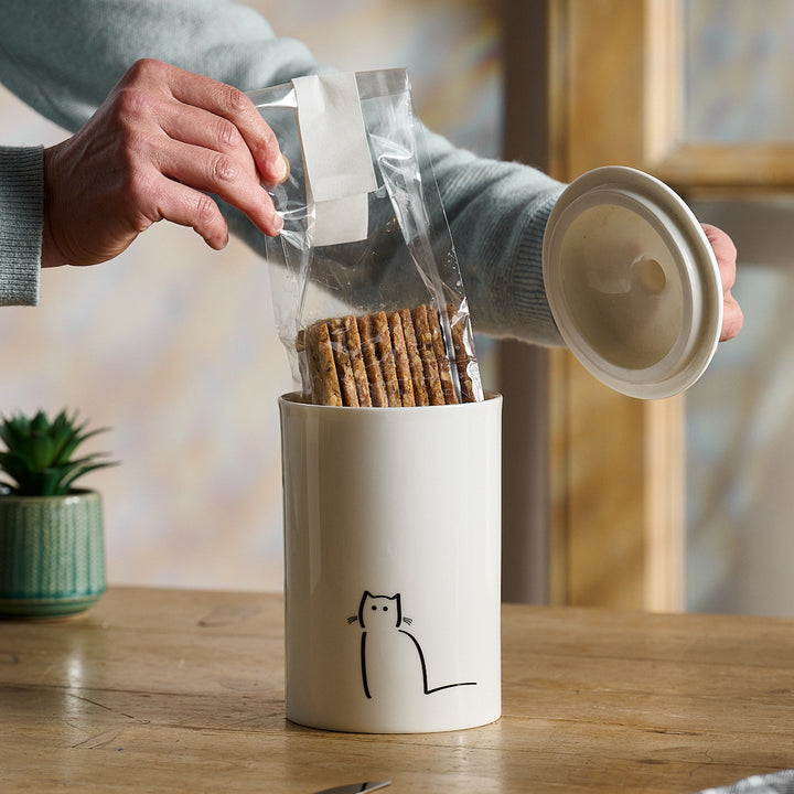 Waiting Cat Storage Jar