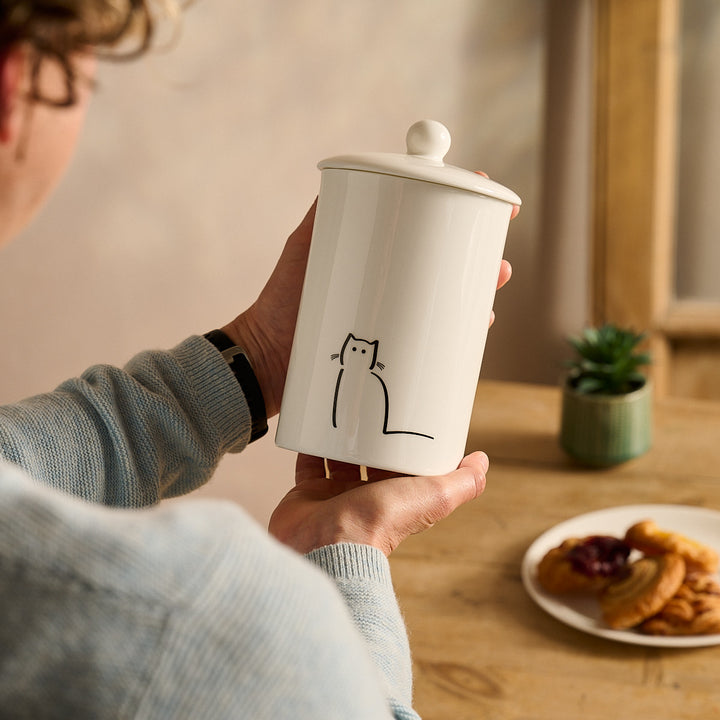Waiting Cat Storage Jar