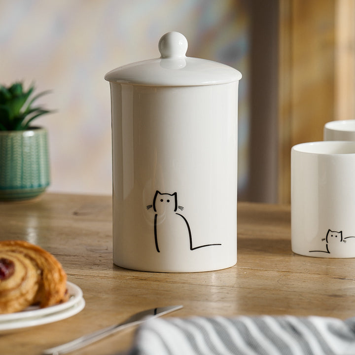 Waiting Cat Storage Jar