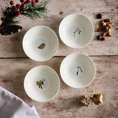 Winter Collection Nibble Dishes, Set of Four