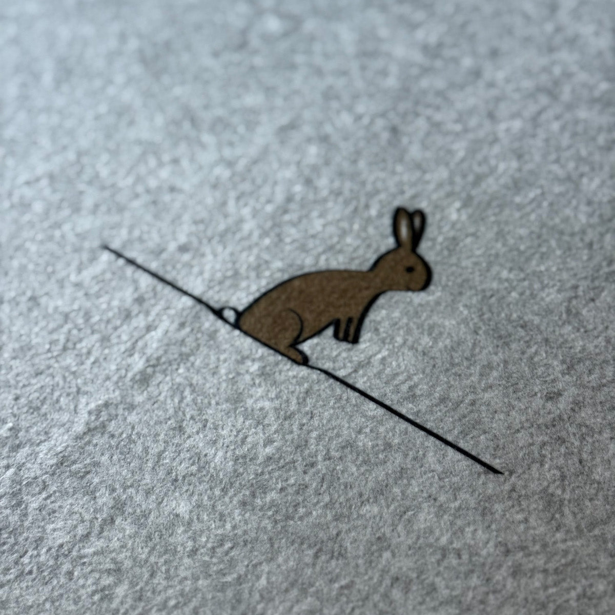 Woodland Collection Blanket with Rabbit close up 