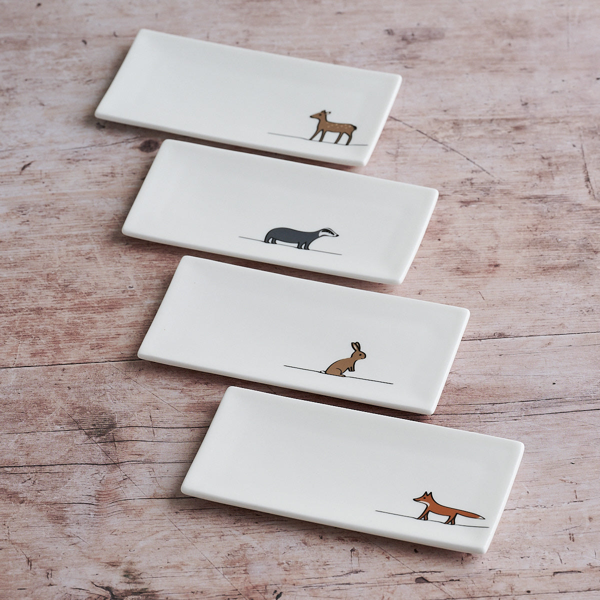 Woodland Collection Mini Trays, Set of Four