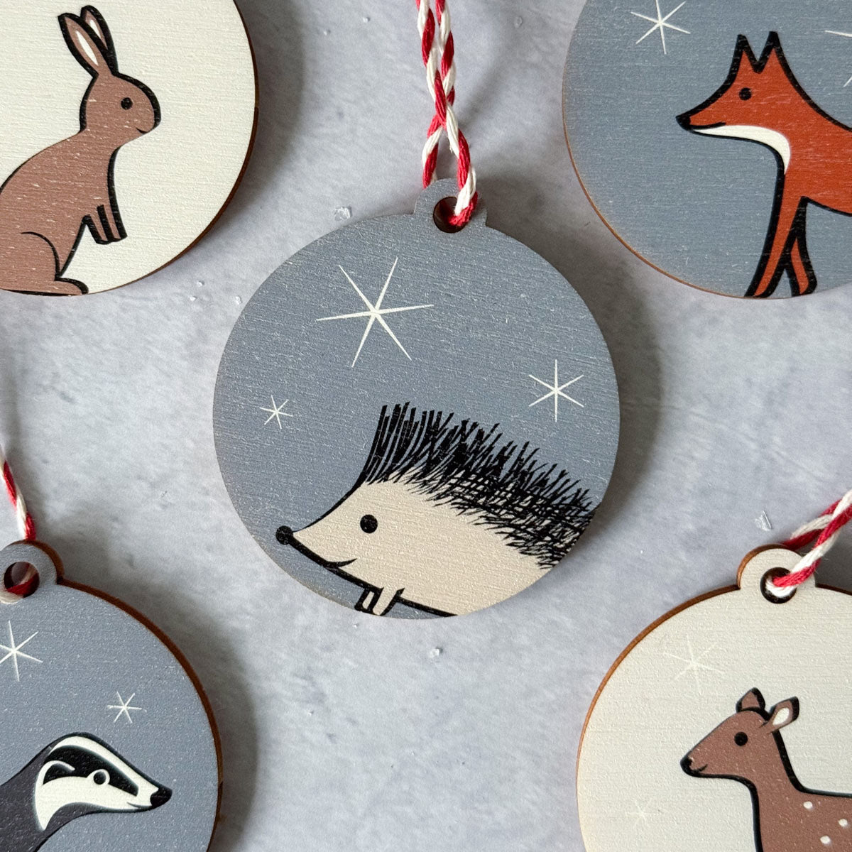  Woodland Wooden Christmas Decorations