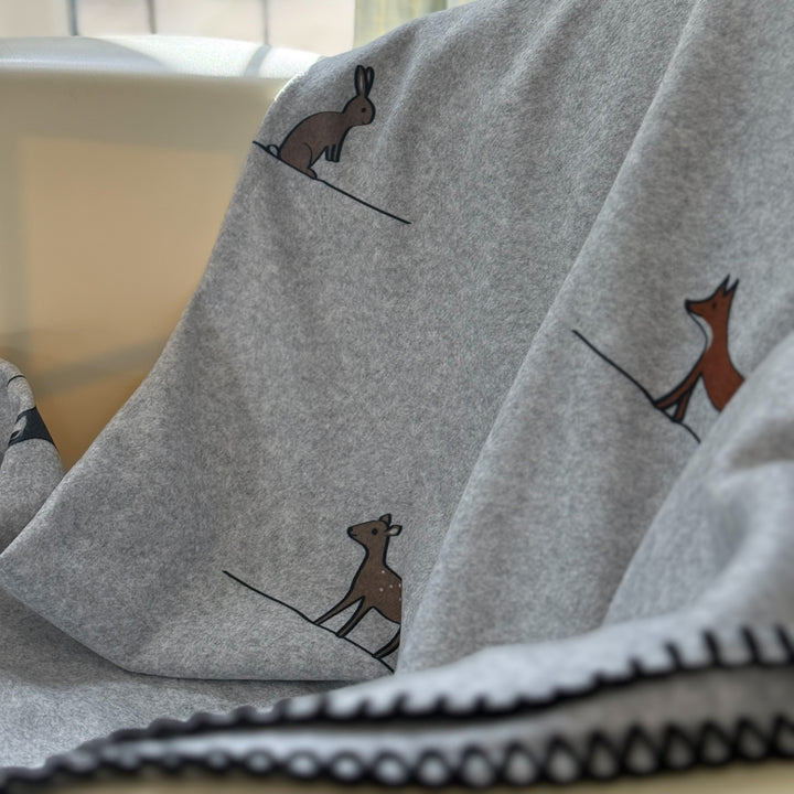 Woodland Collection Blanket close up
