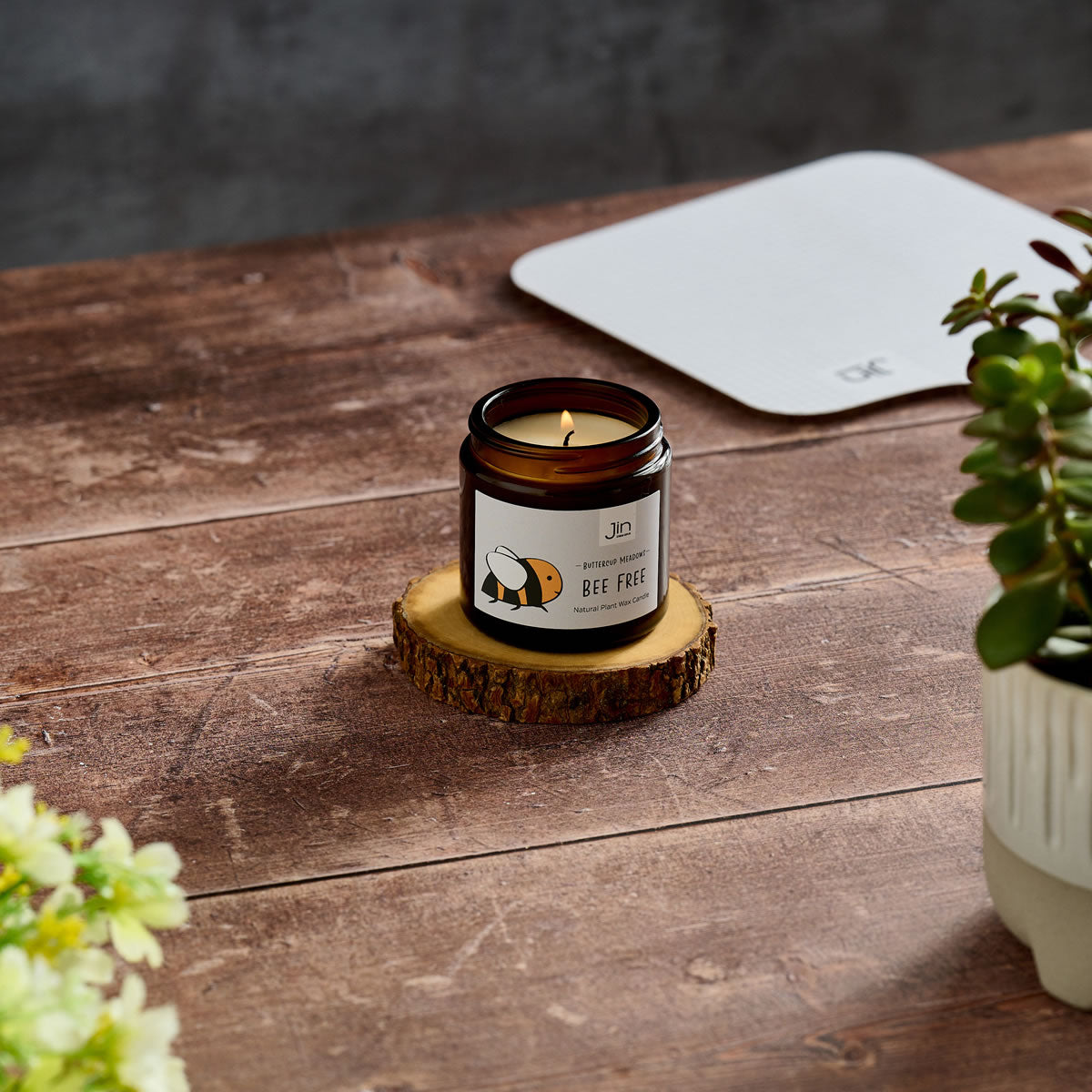 Bee Candle - Buttercup Meadows - Bee Free