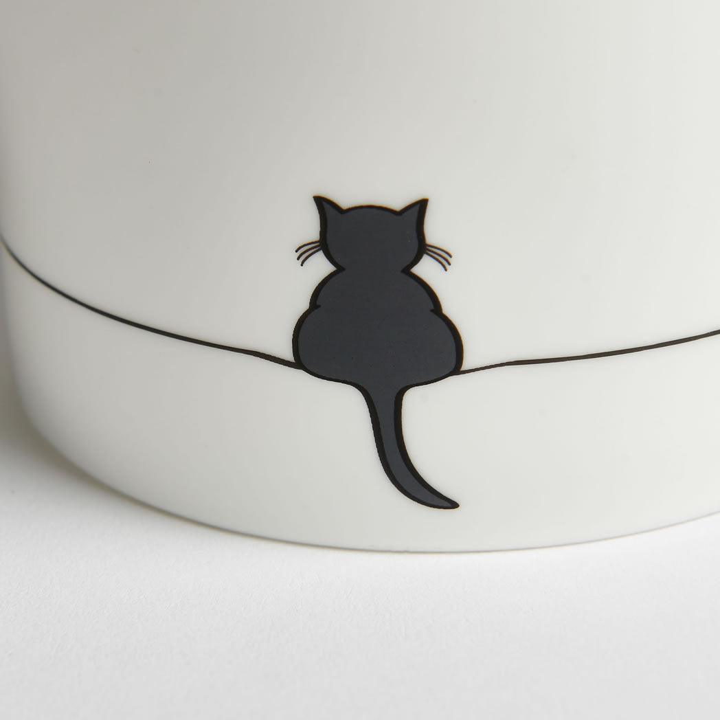 Cat Collection Large Mug close up with Crouching Cat