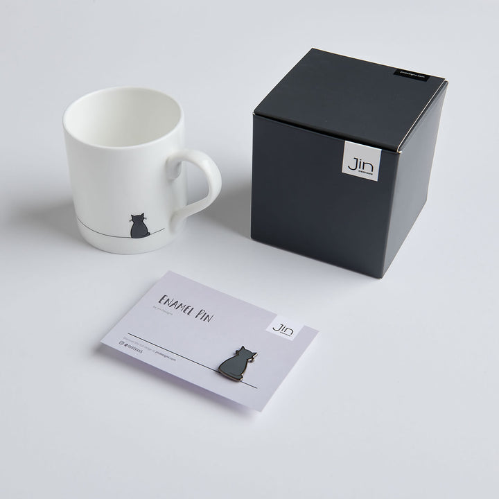 Cat Lover Mug &amp; Pin Gift Set