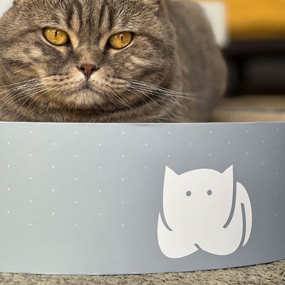 CatLoaf Luxury Cat Scratcher Bed - Mid Grey