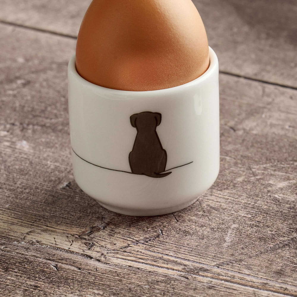 Sitting Dog Egg Cup Close up