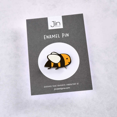 Bee Enamel Pin with Backing Card
