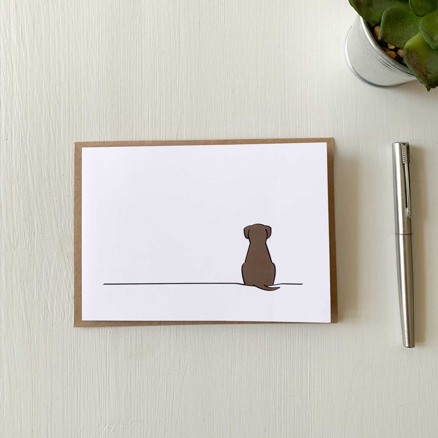 Sitting Dog Greeting Card
