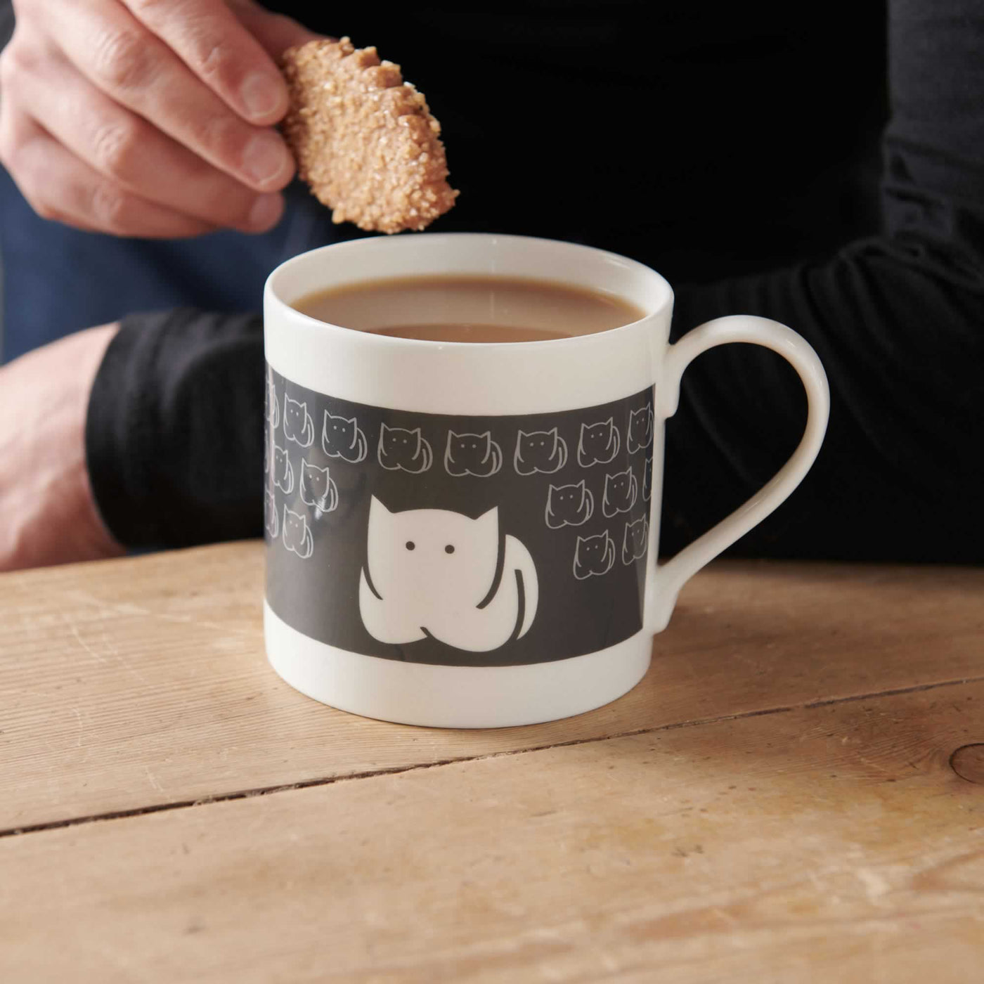 CatLoaf Mug with biscuit