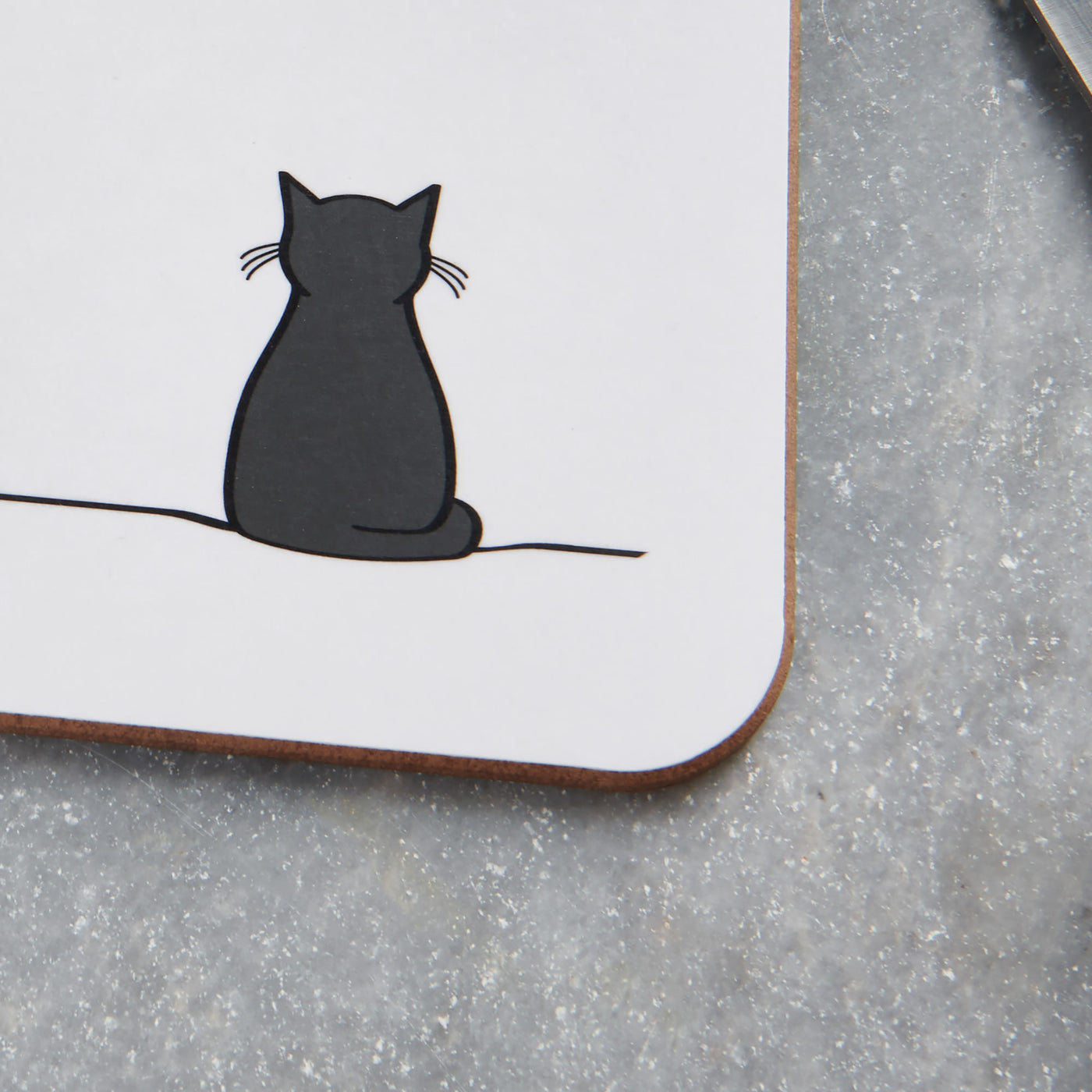 Sitting Cat Medium Chopping Board Close Up