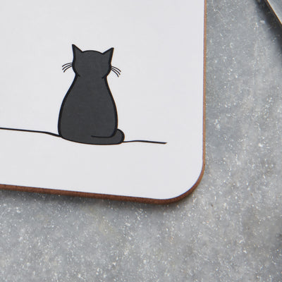 Sitting Cat Medium Chopping Board Close Up