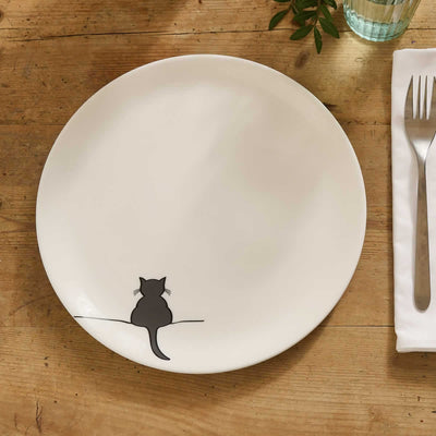 Crouching Cat Dinner Plate