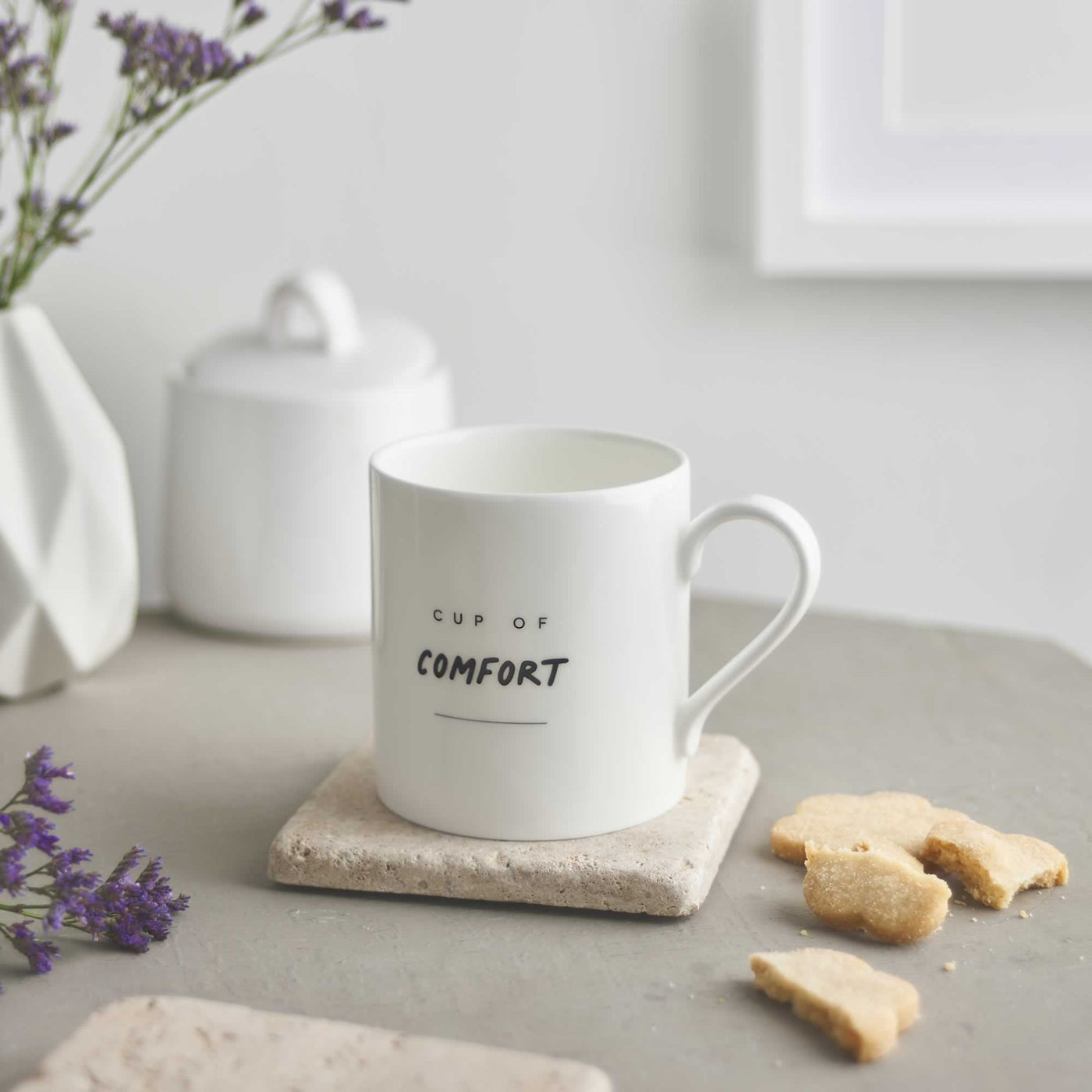 Cup of Comfort Mug with biscuits