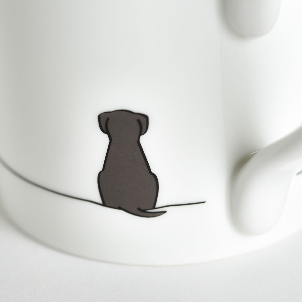 Sitting Dog Mug Close Up