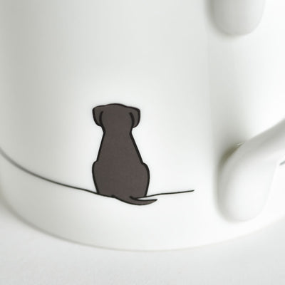 Sitting Dog Mug Close Up