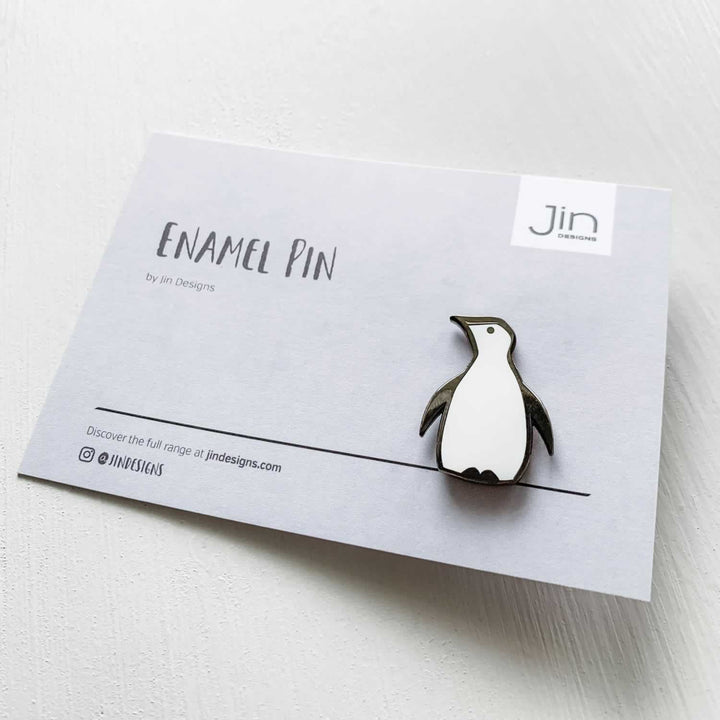 Penguin Enamel Pin with Backing Card