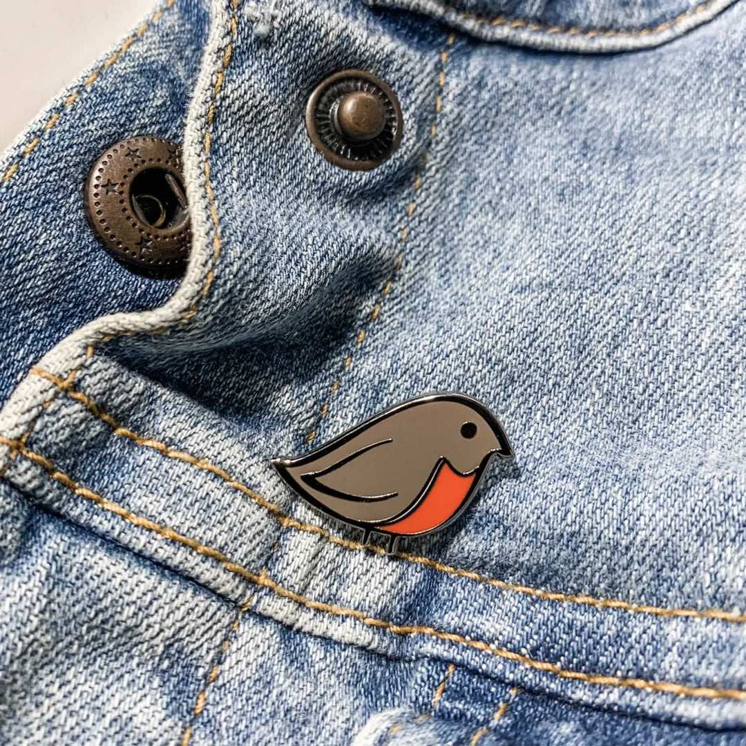Robin Enamel Pin