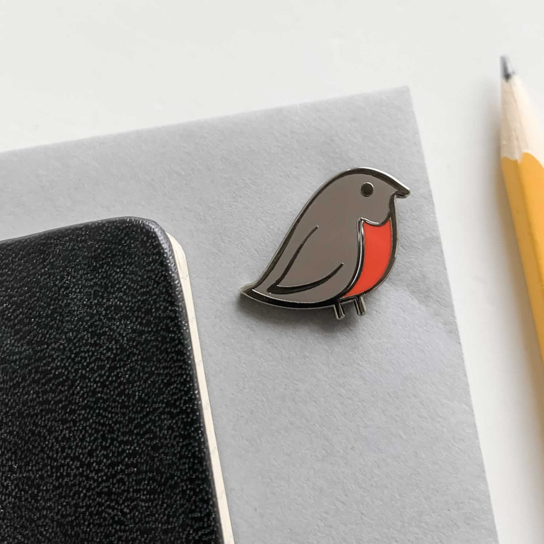 Robin Enamel Pin