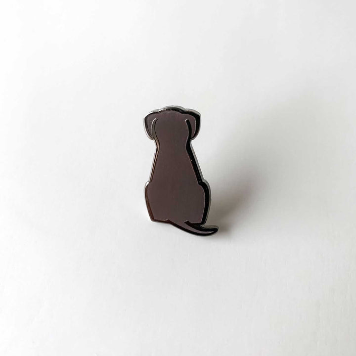 Sitting Dog Enamel Pin
