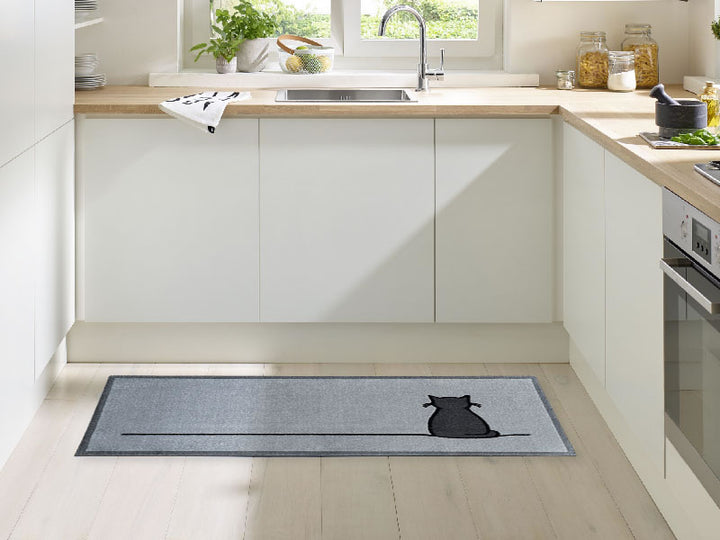 Sitting Cat Runner Doormat 60cm x 140cm
