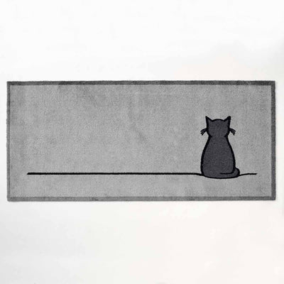 Sitting Cat Runner Doormat 60cm x 140cm