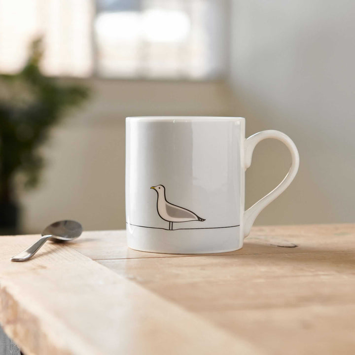 Seagull Mug on table