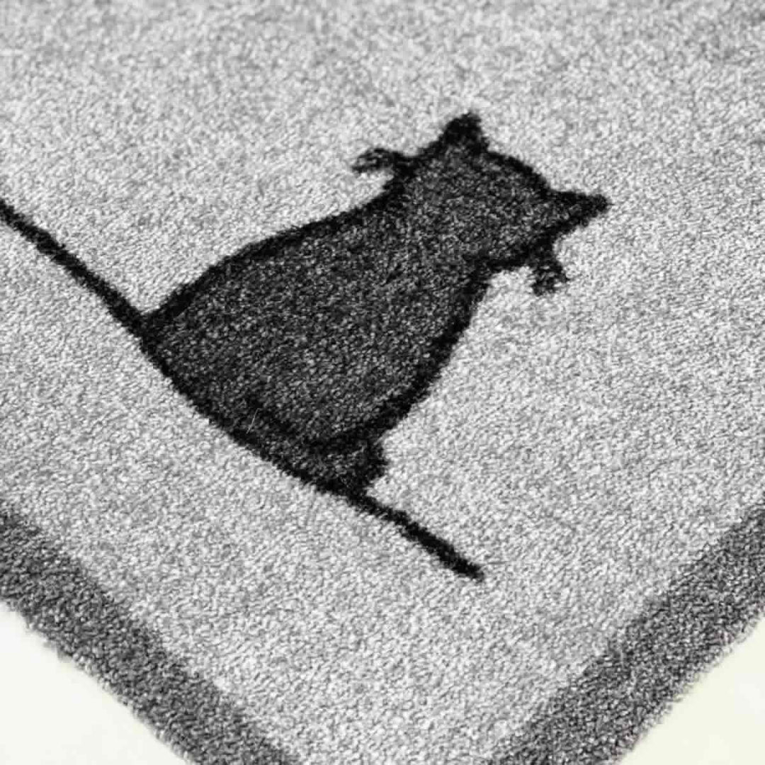 Sitting Cat Doormat Close Up