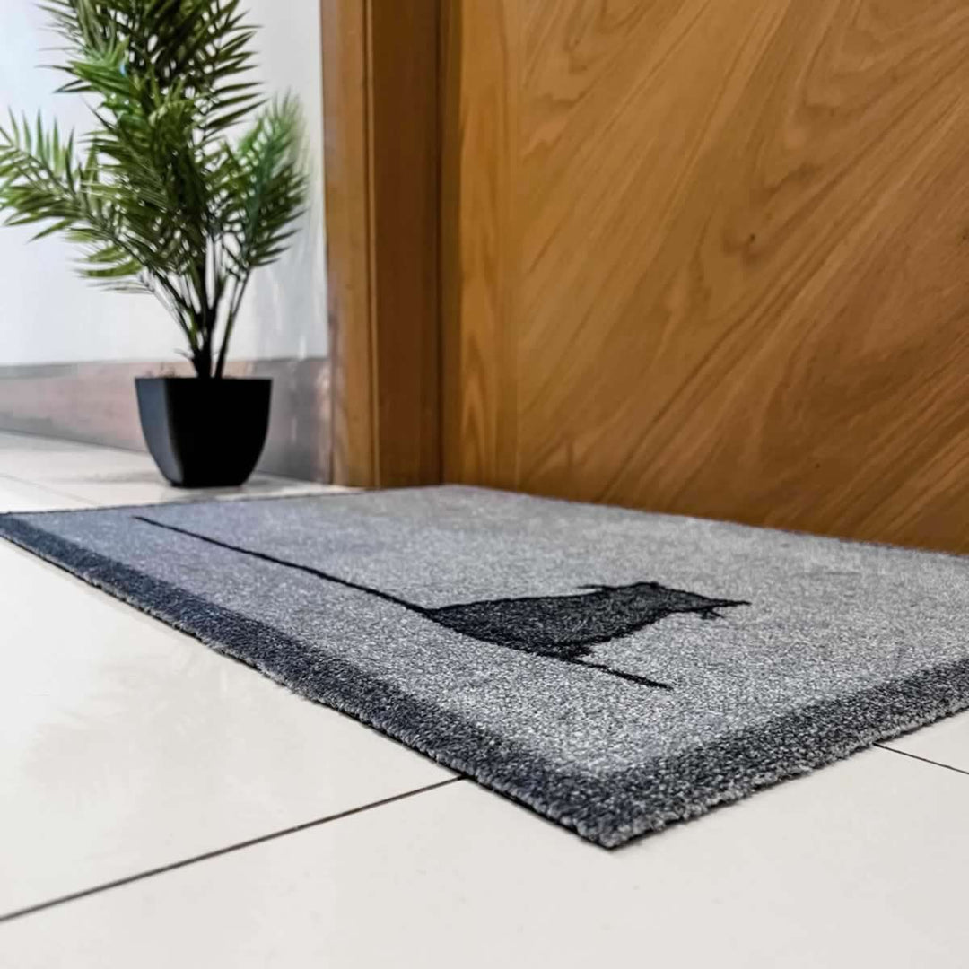 Sitting Cat Doormat Corner Edge