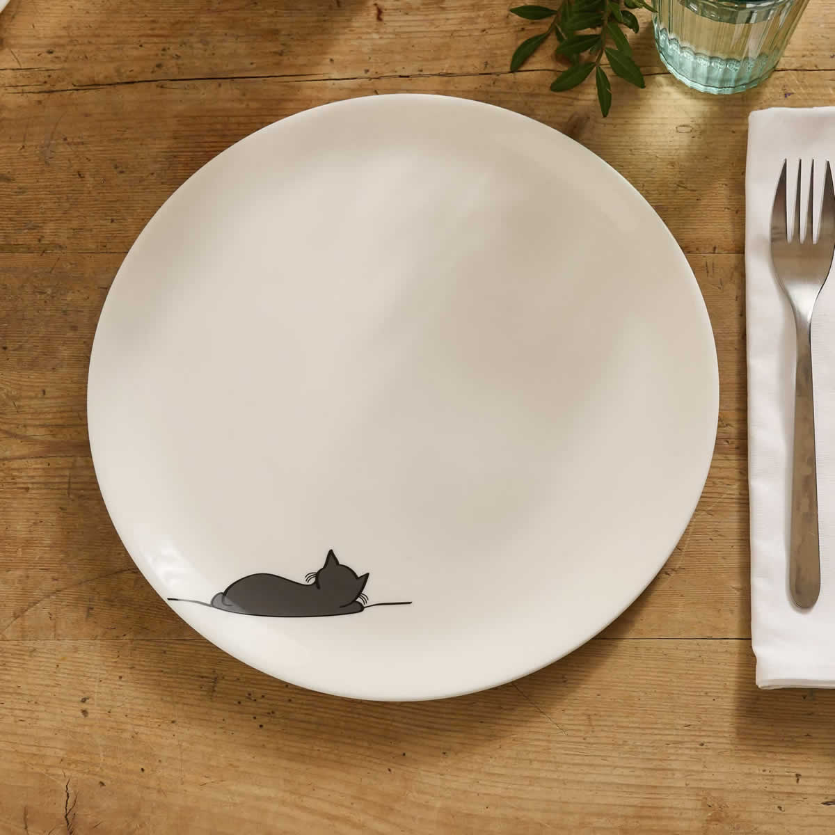 Sleeping Cat Dinner Plate