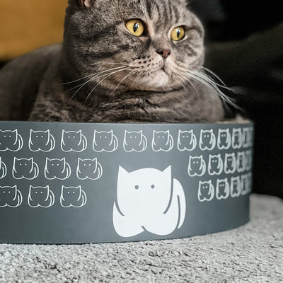 CatLoaf Luxury Cat Scratcher Bed - Dark Grey