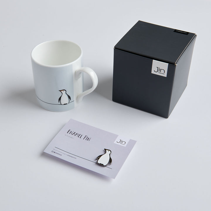 Penguin Mug &amp; Pin Gift Set