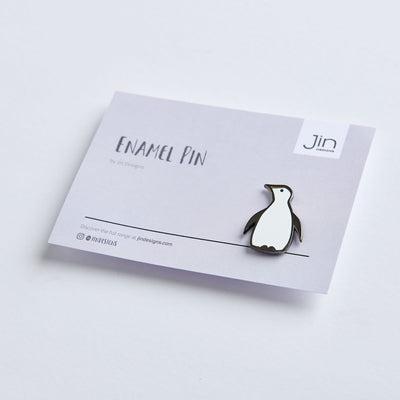 Penguin Enamel Pin with Backing Card