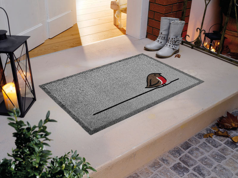 Robin Doormat in Winter