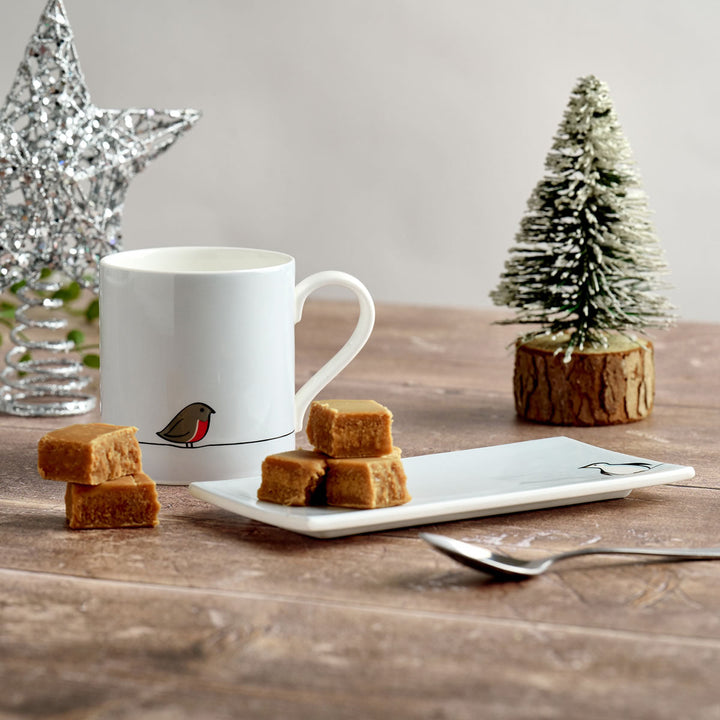 Robin Mug and Penguin Mini Tray