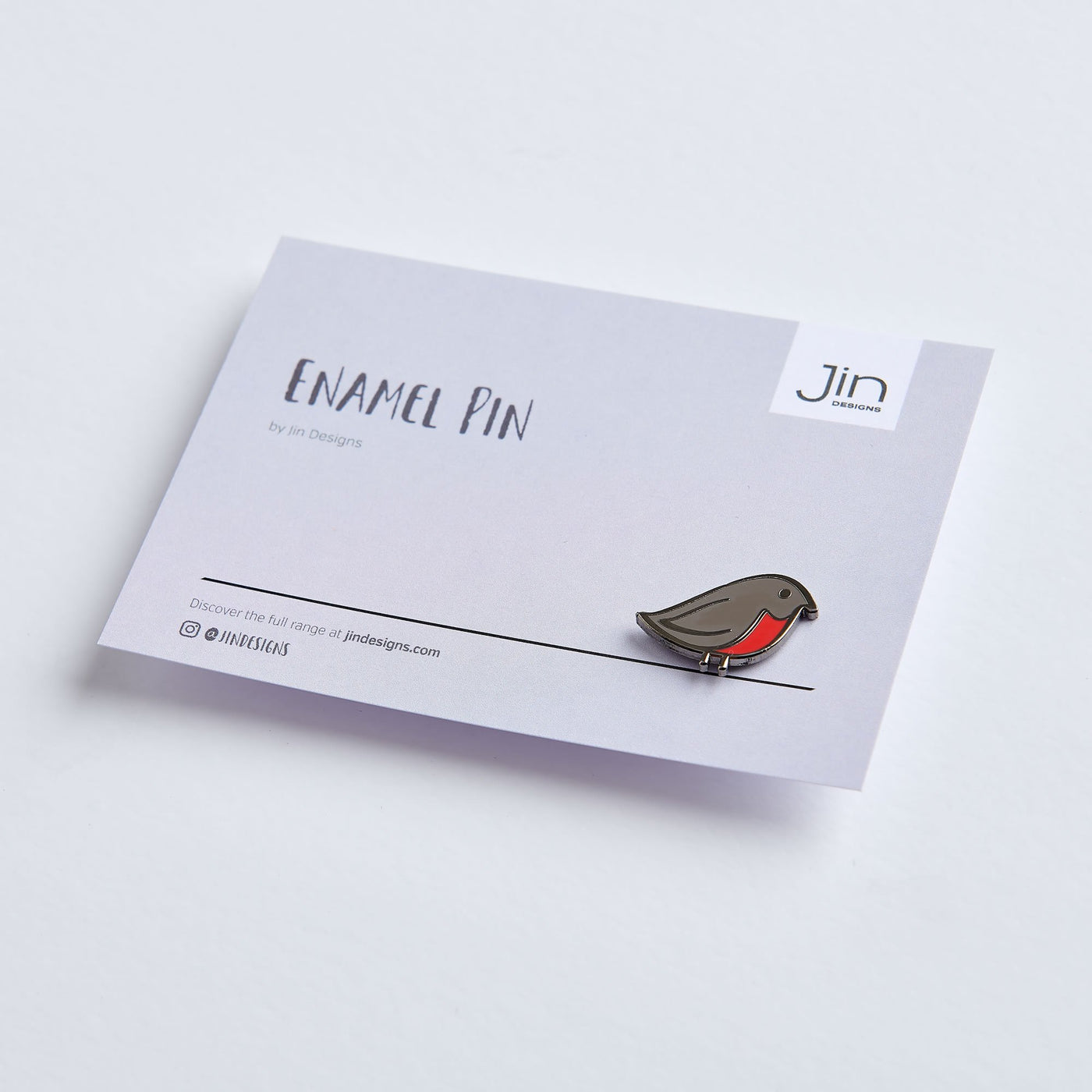 Robin Enamel Pin with Backing Card