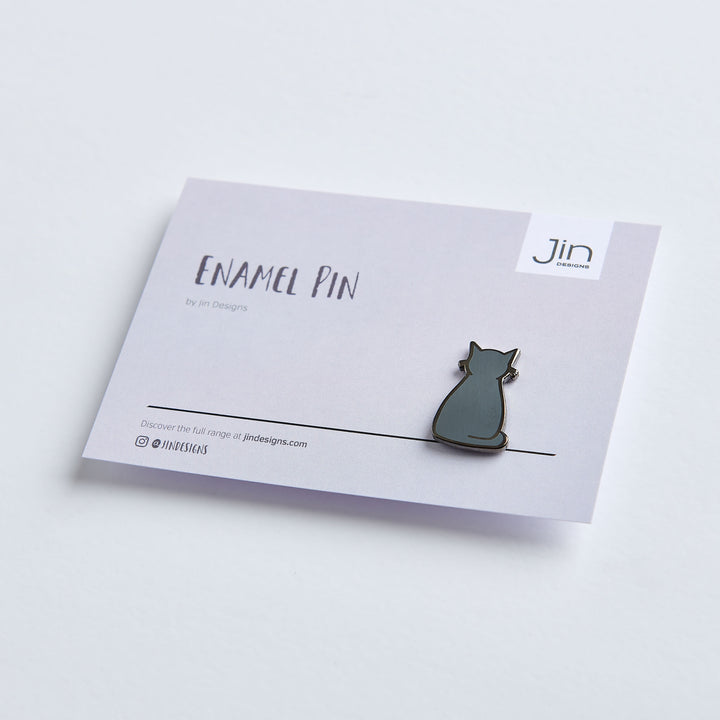 Sitting Cat Enamel Pin