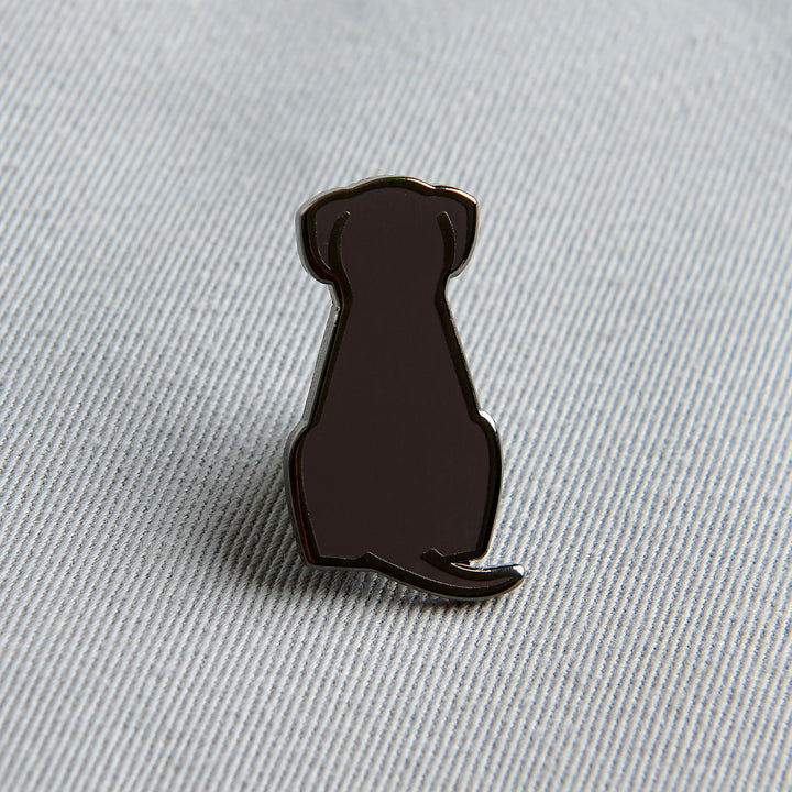 Sitting Dog Enamel Pin