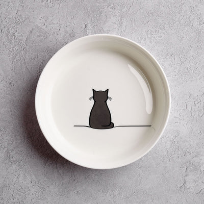 Cat Bowl with Sitting Cat