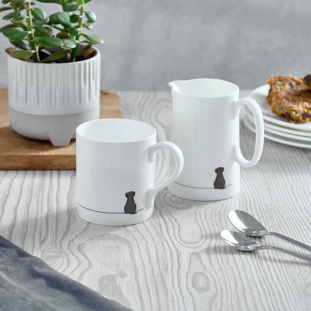 Sitting Dog Mug and Jug