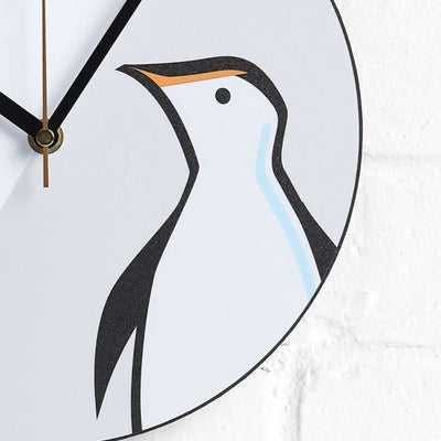 Penguin Wall Clock closeup