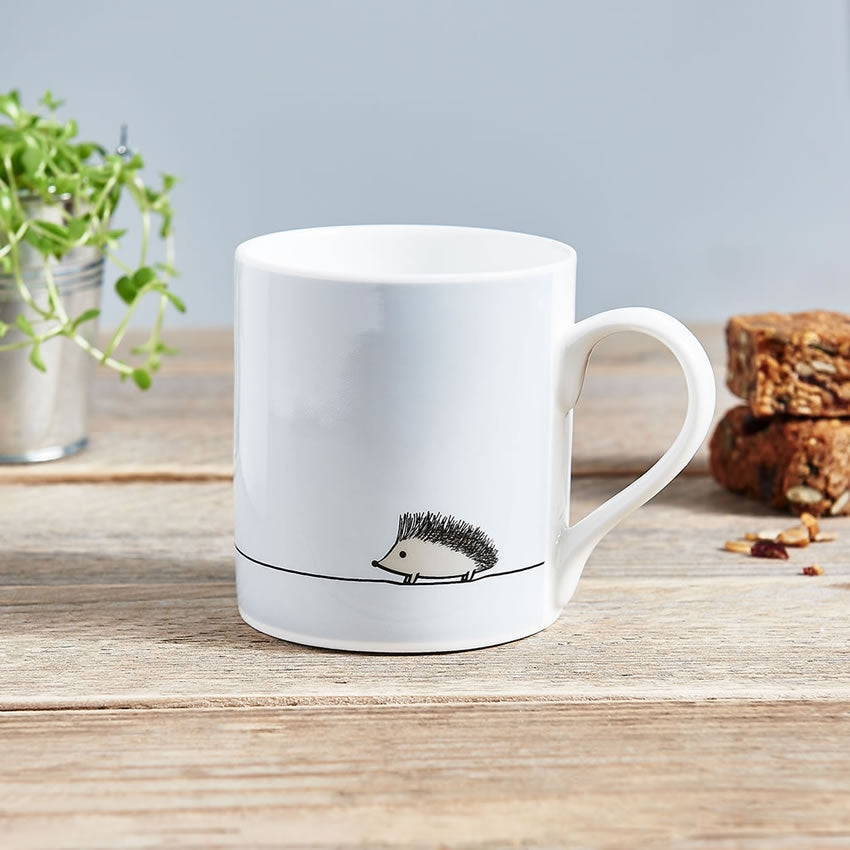 Hedgehog Mug, Fine Bone China, Hedgehog Gifts