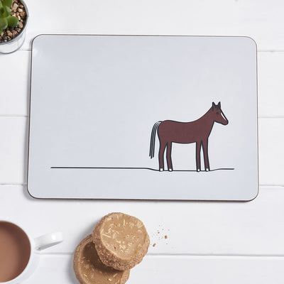Horse Placemat with Tea and Biscuits
